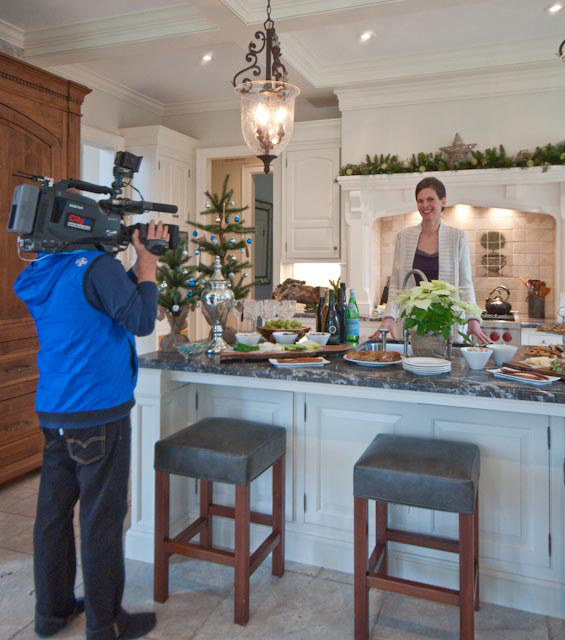 Design for Conscious Living - Toronto’s Luxury Interior Decorator Displays Food for a Christmas Party - Cityline filming