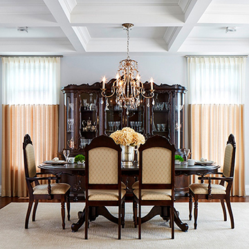 LUXURY DESIGNER CELIA ALIDA RUTTE ADDS A MODERN TWIST TO A TRADITIONAL DINING ROOM